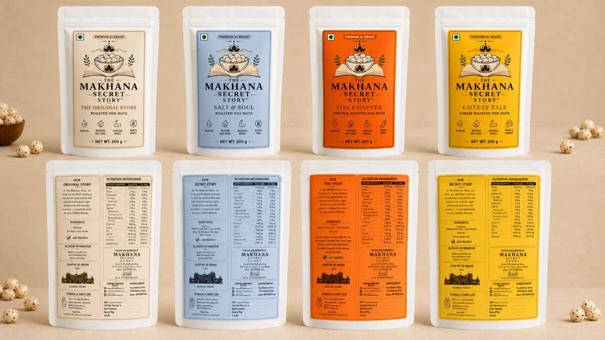 The Makhana Secret Story Front and back packaging