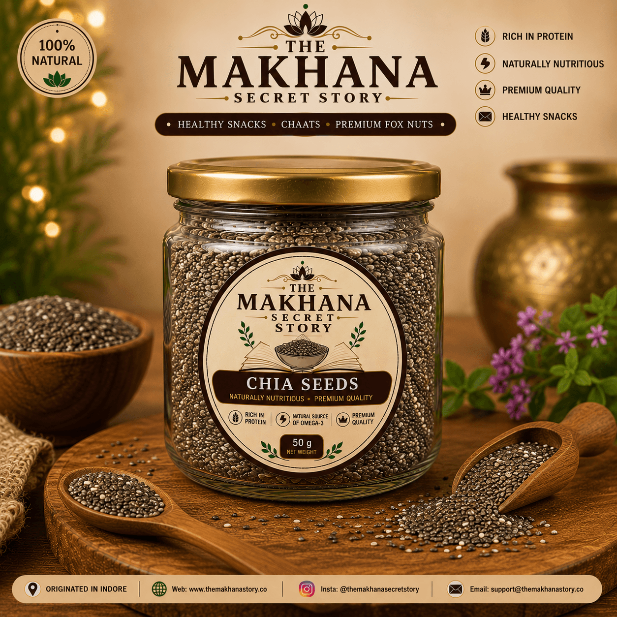 Chia Seeds - front view